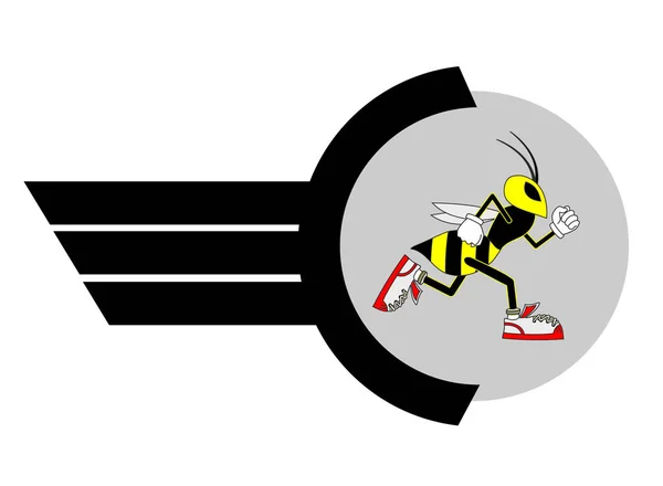 蜂の昆虫のベクトル図 — ストックベクタ