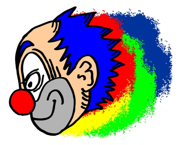 Faccia Clown Illustrazione Vettoriale — Vettoriale Stock