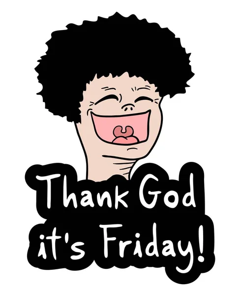 Happy Man Friday Vector Illustration — Stock Vector