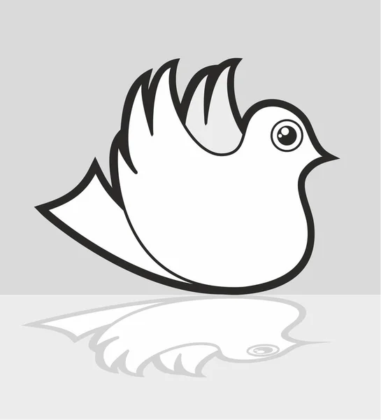 Icona Dell Uccello Illustrazione Vettoriale — Vettoriale Stock