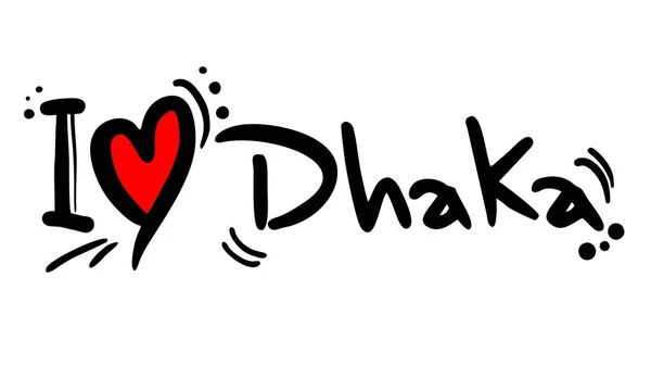 Dhaka Liefde Vector Illustratie — Stockvector