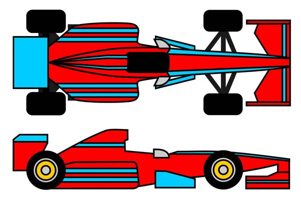 Carro Corrida Vetor Ilustração —  Vetores de Stock