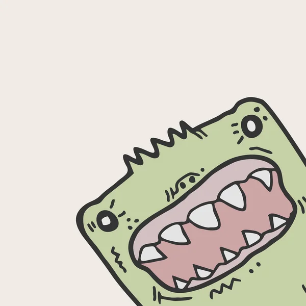 Vector Illustratie Van Een Cartoon Monster — Stockvector