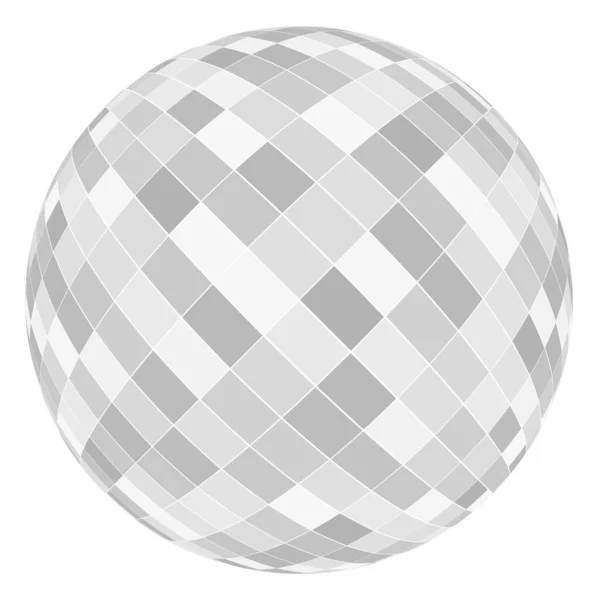 Disco Μπάλα Απομονώνονται Λευκό Φόντο — Διανυσματικό Αρχείο