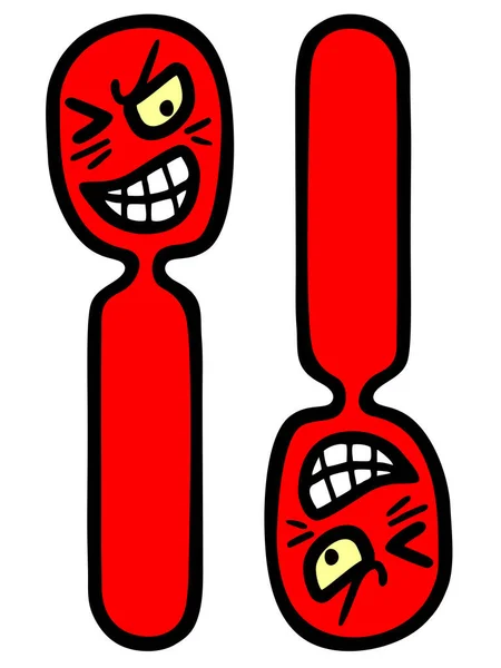 Exclamation Visages Illustration Vectorielle — Image vectorielle