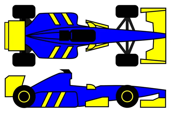 Carro Corrida Vetor Ilustração —  Vetores de Stock