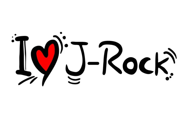Rock Music Style Love — Vettoriale Stock