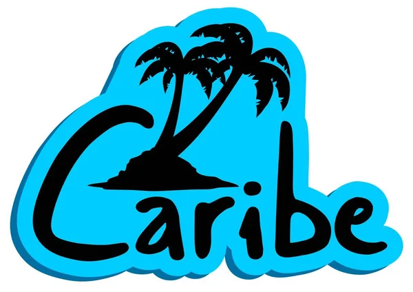 Illustrazione Vettoriale Caribe Blu — Vettoriale Stock