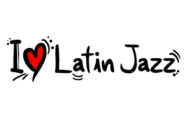 Latin Jazz Music Love — Stock Vector