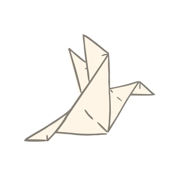 Origami Pássaro Vetor Ilustração — Vetor de Stock