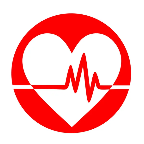 Heart Beat Icon Vector Illustration — Stock Vector