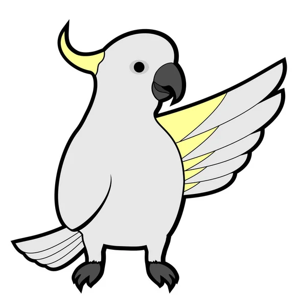 Cockatoo Hallo Vector Illustratie — Stockvector