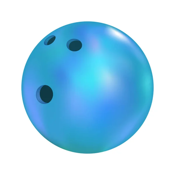 Blue Bowling Ball Draw — Stock Vector