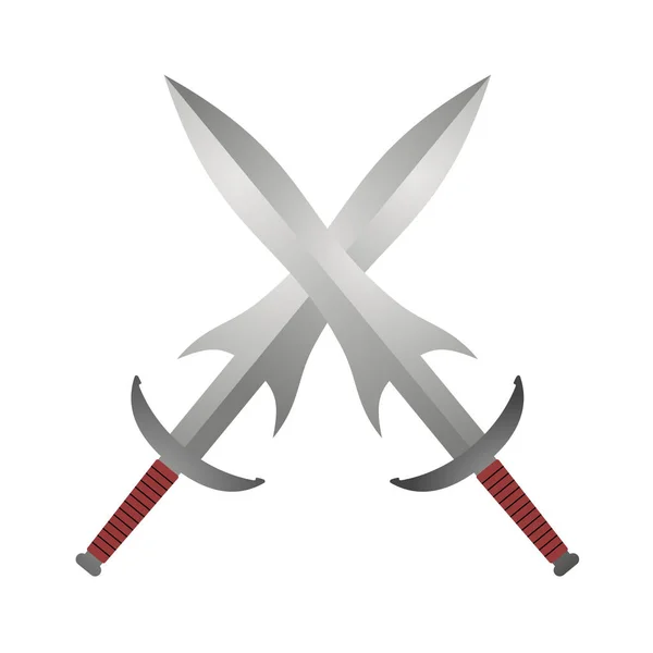 Big Medieval Sword Vector Illustration — Stock Vector