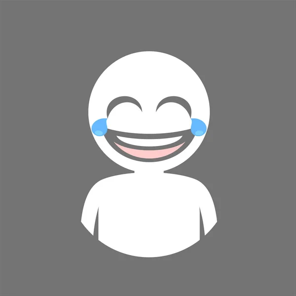 Lachendes Gesicht Vektor Illustration Scherzen Mann Symbol — Stockvektor