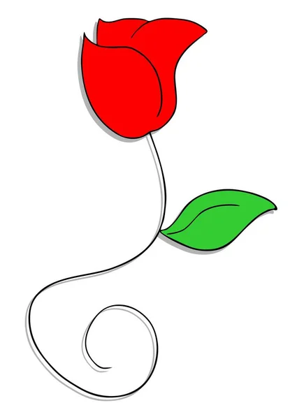 Rose Blomma Vektor Illustration — Stock vektor