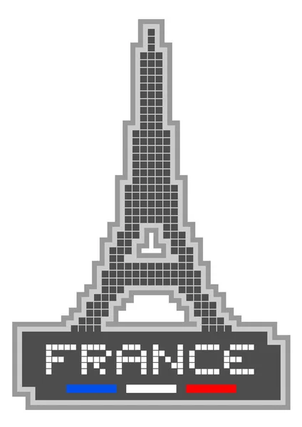 Abstract Background Pixel Elf Tower Paris — ストックベクタ