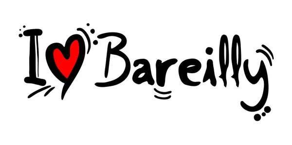 Bareilly Amor Mensagem Vetor Ilustração — Vetor de Stock