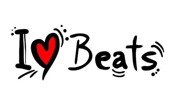Beats Music Style Love — Stockový vektor