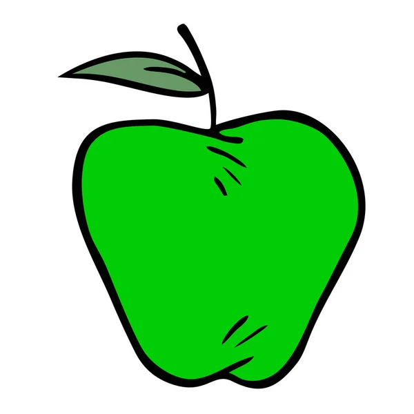 Illustration Vectorielle Pomme Verte — Image vectorielle