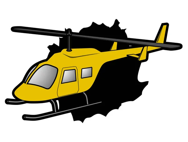 Katonai Helikopter Vektorillusztrációja — Stock Vector