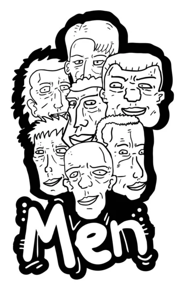 Illustration Group Men — 图库矢量图片