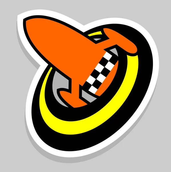 Vector Illustration Spaceship Icon — Vetor de Stock