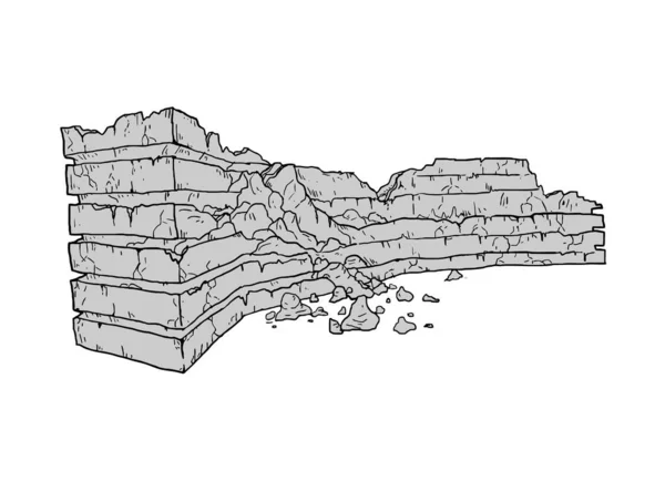 Illustrazione Vettoriale Icona Detriti — Vettoriale Stock