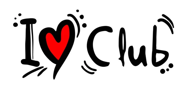 Club Liefde Vector Illustratie — Stockvector