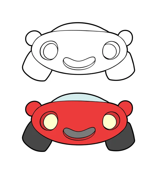 Щасливий Малюнок Автомобіля Векторна Ілюстрація — стоковий вектор