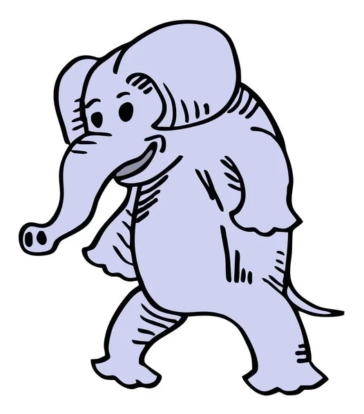 Illustration Vectorielle Bébé Éléphant Dessin Animé Mignon — Image vectorielle