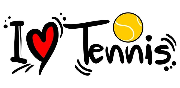 Tennis Love Vector Illustration — Stock Vector