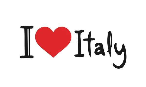 Love Italy Symbol Vector Illustration — Stock Vector