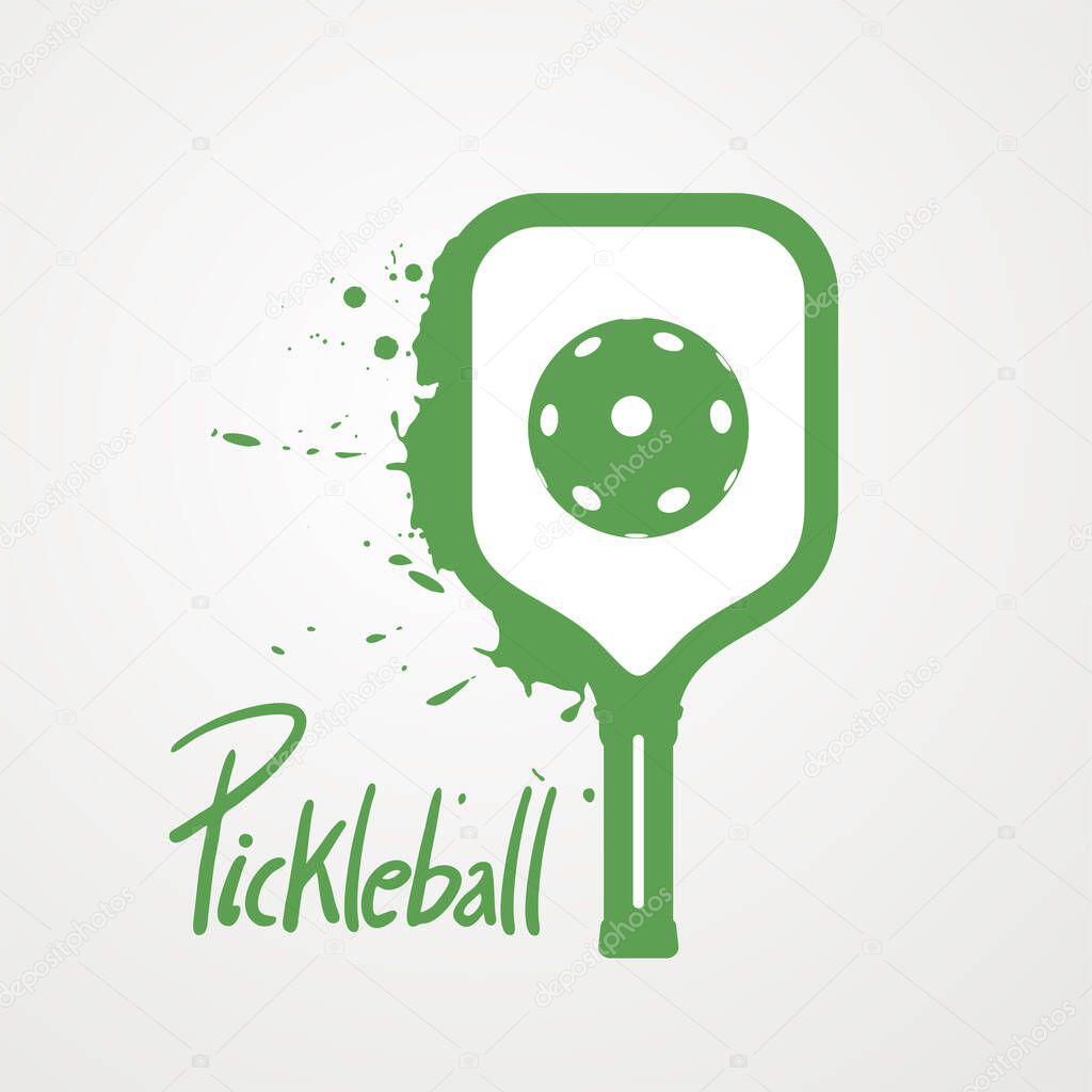 Pickleball sport symbol vector illustration