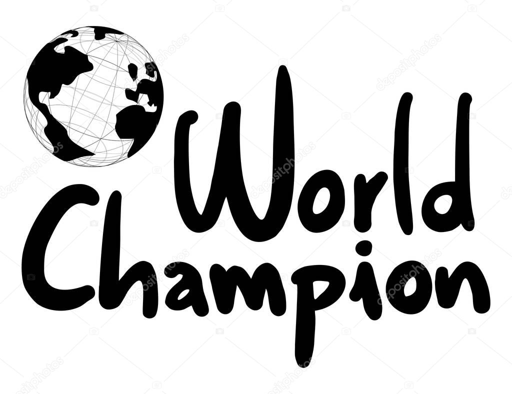 World champion vector illustration