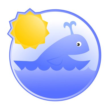 balina simgesi vektör illüstrasyonu