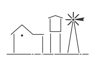 düz tarım vektör illüstrasyonu