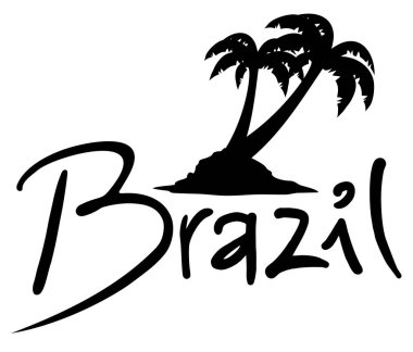Brezilya palmiye vektörü illüstrasyonu