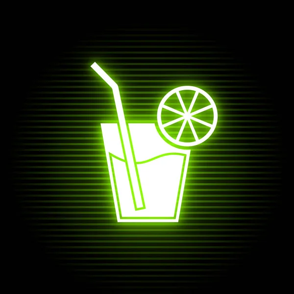 Summer Neon Drink Vector Illustration — Stock Vector