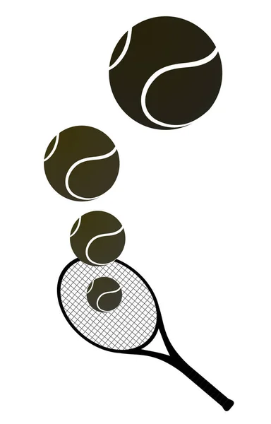 Illustrazione Vettoriale Icona Tennis — Vettoriale Stock