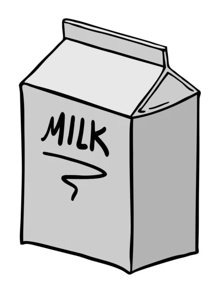 Mjölk Box Vektor Illustration — Stock vektor