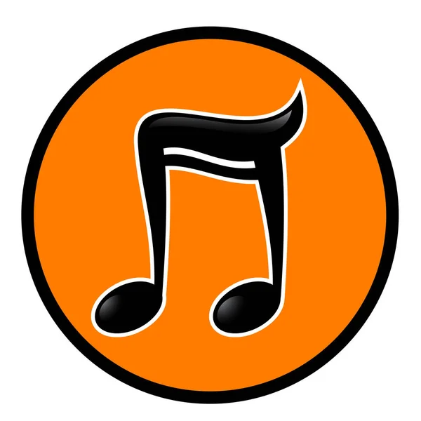 Oranje Muziek Vector Illustratie — Stockvector