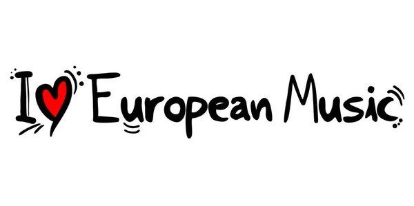 Кохання Стилі Європейської Музики — стоковий вектор