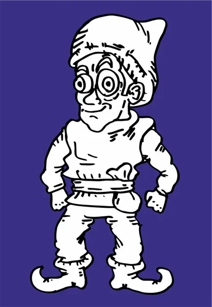 Vector Illustration Comic Character Hood — Vetor de Stock