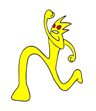 vector illustration of a cartoon runner 