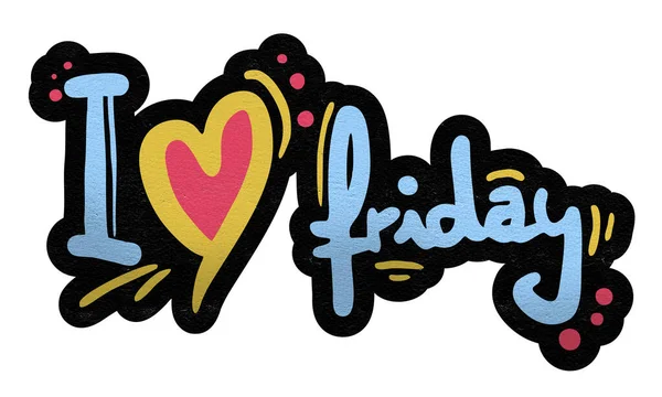 Love Friday Symbol Draw — Stock Photo, Image