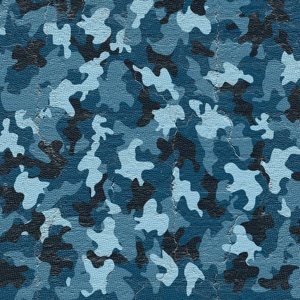 Camouflage Bleu Motif Sans Couture — Photo