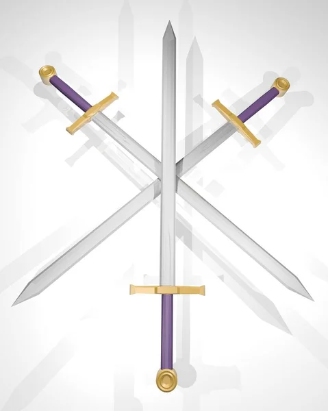 Icons Swords Hand Drawing — Stock Photo, Image