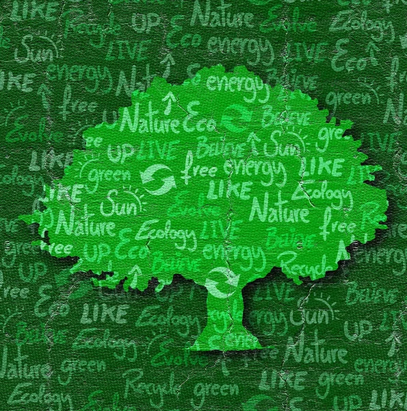 Eco Árbol Dibujar — Foto de Stock