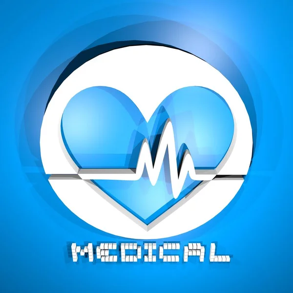 Blue Medical Symbol Draw — Stock Photo, Image